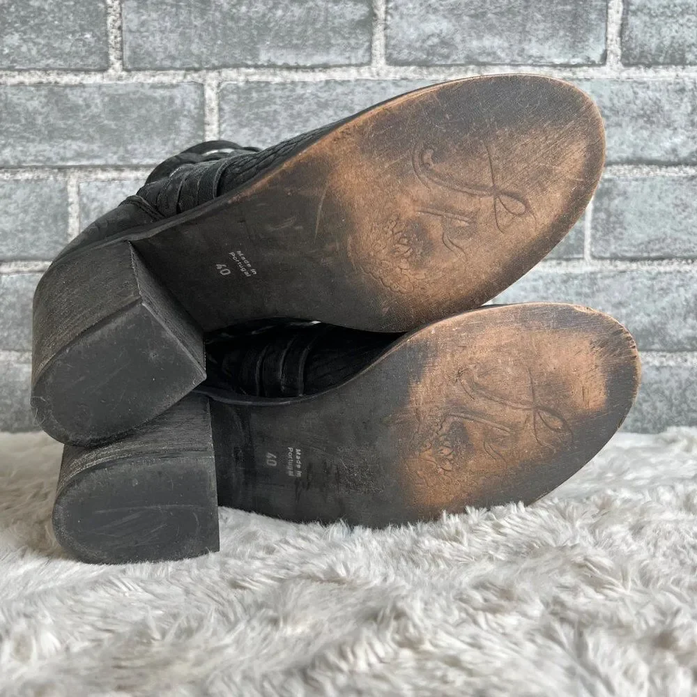 Free People Strappy Carrera Heels Booties Size 40